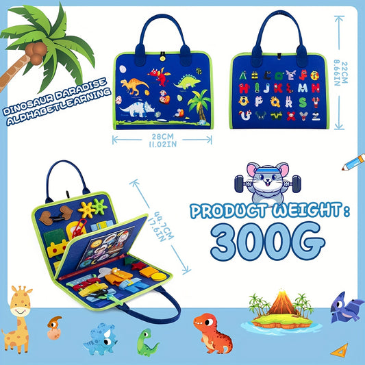 Toddler Busy Board Toys, Sensory Board Educational Activities for Learning Fine Motor Skills, Gifts for Girls Boys Toddlers, Travel Toys for Airplane Car