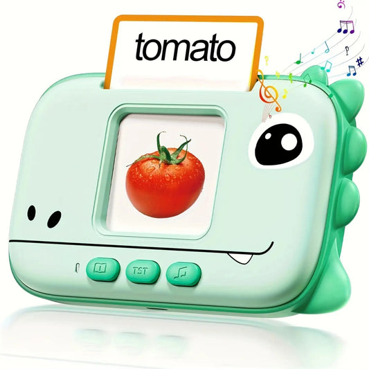 PINDAR Baby Flash Cards & Learning Machine with 160 Words, Interactive Voice Learning, Portable Educational Toy for Toddlers 1-4 Years, Classroom & Home Use, Birthday/Christmas Gift (Pink/Green) - Early Childhood Development, Playful Design